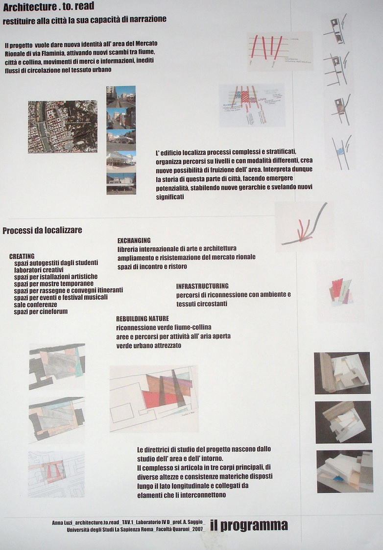 Luzi LAb IVd Prof. Antonino Saggio Architettura la sapienza Roma 2007